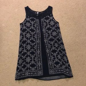 Navy patterned dress